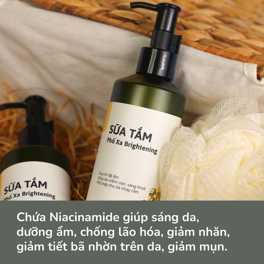 Sữa tắm Bồ Hòn Phố Xa Hương Hoa Bưởi Dưỡng Ẩm Sáng Da Cỏ Mềm 250g