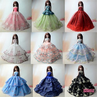 Set 5 đầm công chúa dành cho búp bê barbie