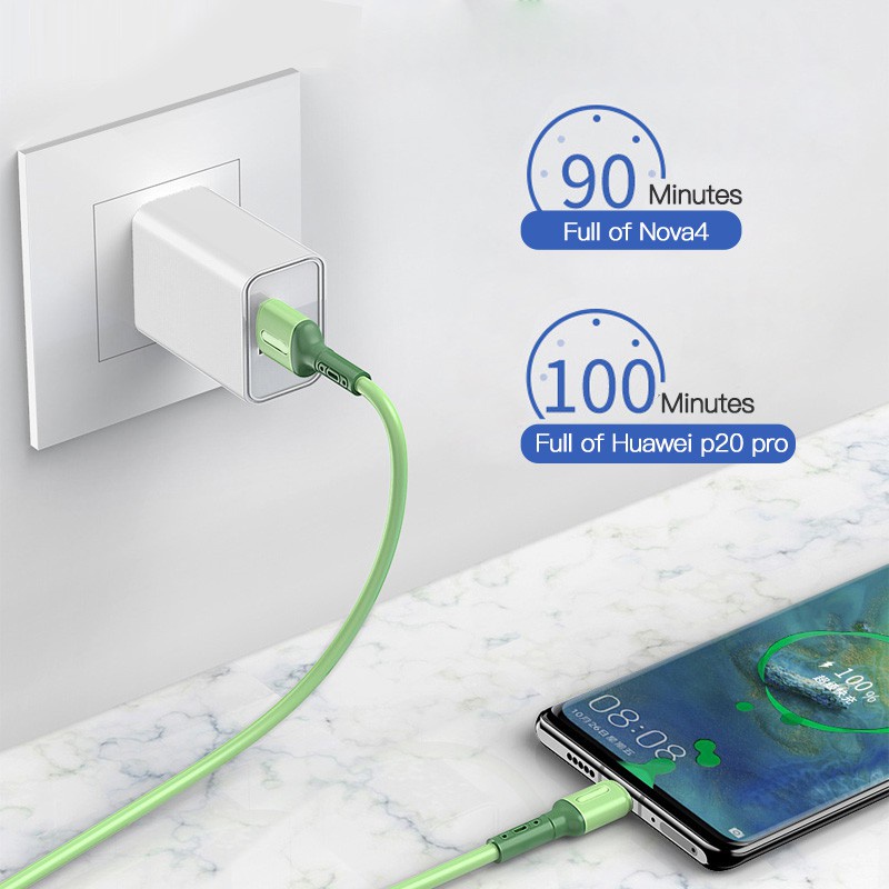 Dây Cáp sạc nhanh TYPE C 3A dài 1m - hàng chất lượng nhiều màu