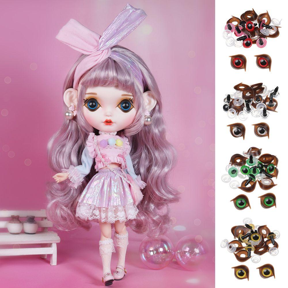 Set 10 / 5 Cặp Mắt Nhựa 10 / 12 / 14mm Cho Búp Bê