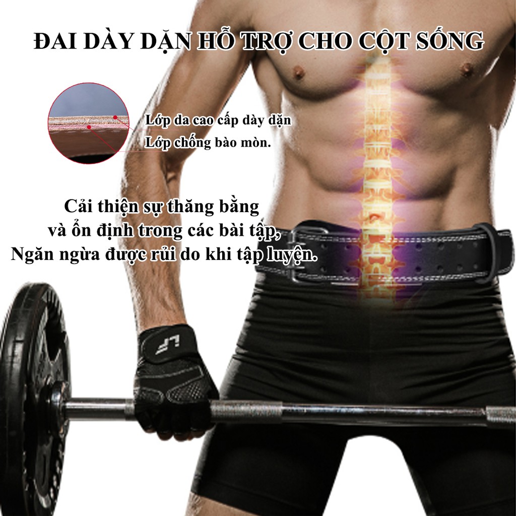 Đai Lưng Tập Gym Da Bò Veidoorn Cao Cấp - AMBERVIETNAM