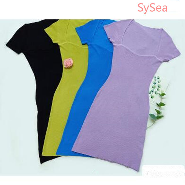 Đầm Dệt Kim Ôm Dáng Tay Ngắn Quyến Rũ Thời Trang