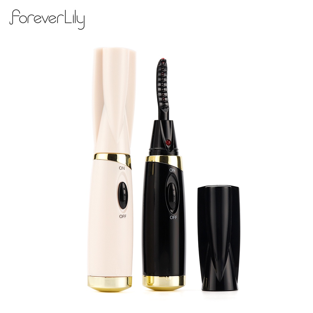 Foreverlily Máy uốn cong mi bằng nhiệt thiết kế nhỏ gọn tiện dụng Beauty Electric Eyelash Curler