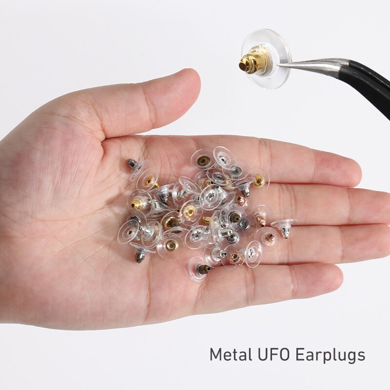 Set 100 / 200 / 300 Móc Làm Khuyên Tai 11x6MM Bằng Silicon Cao Su Diy