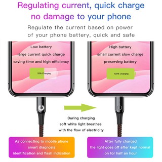 Cáp sạc Lightning tự ngắt Baseus C Shape Light cho iPhone 6/ 7/ 8/ iPhone X/ iPad (2.4A)