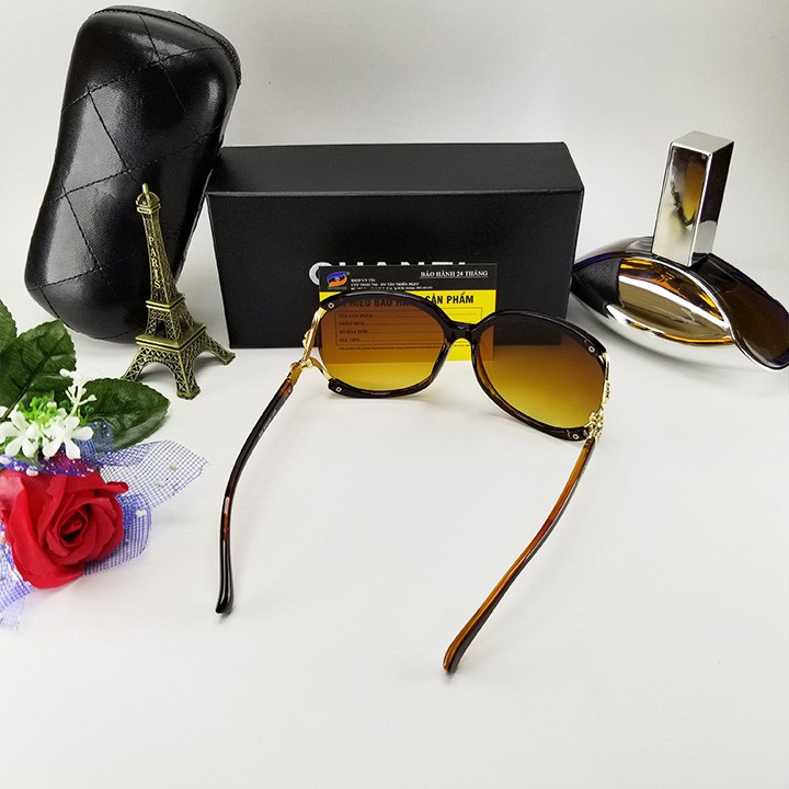 Mắt kính râm thời trang nữ màu nâu trà - Gọng ôm mặt, không kén size mặt. Chống nắng và tia UV | BigBuy360 - bigbuy360.vn