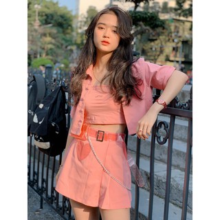 Set Natthy Crystal 1 màu hồng NATTHY STYLE