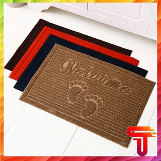 [HÌNH THẬT] Thảm lót cửa ra vào chống trượt Welcome size 40x60