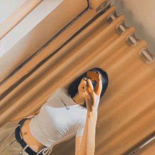 Croptop dây rút thêu