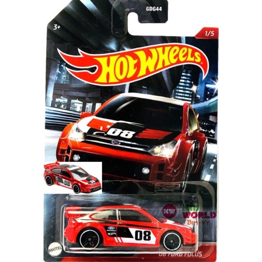 Xe mô hình Hot Wheels Cult Racers Series '08 Ford Focus GRP18.