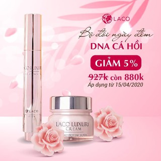 Bộ sản phẩm chăm sóc da ngày đêm Laco Luxury Cream và Laco Luxury Ampoule + Kèm Quà Tặng