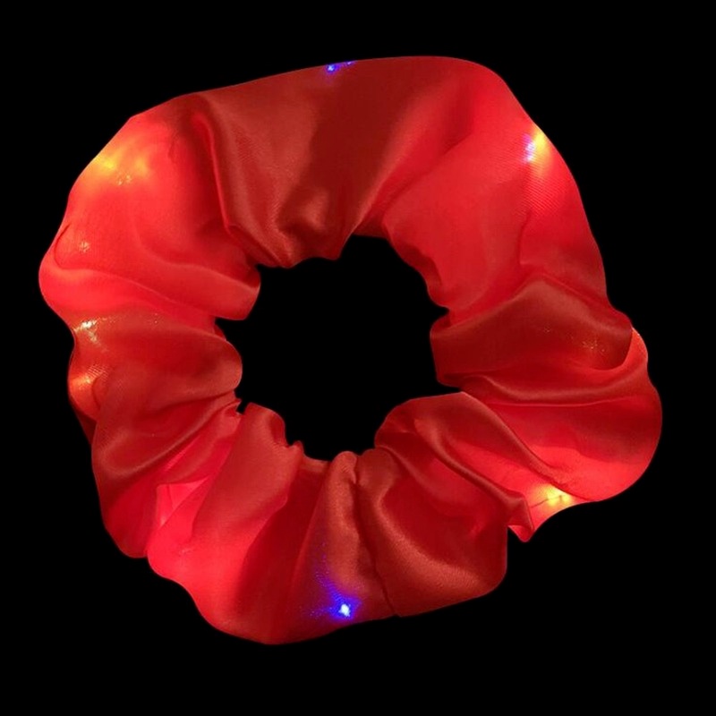 Băng Đô Co Giãn Màu Trơn Có Đèn LED Thời Trang Hàn Quốc Cho Nữ