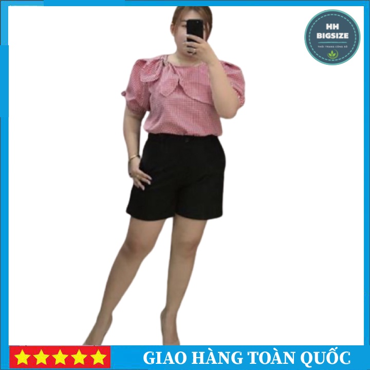 Áo Kiểu Nữ Caro Công Sở Đính Nơ