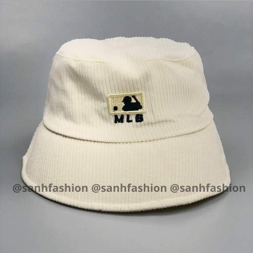 Mũ bucket vành cụp thêu LA Nón tai bèo chất nhung tăm cao cấp thời trang form unisex nam nữ BK31