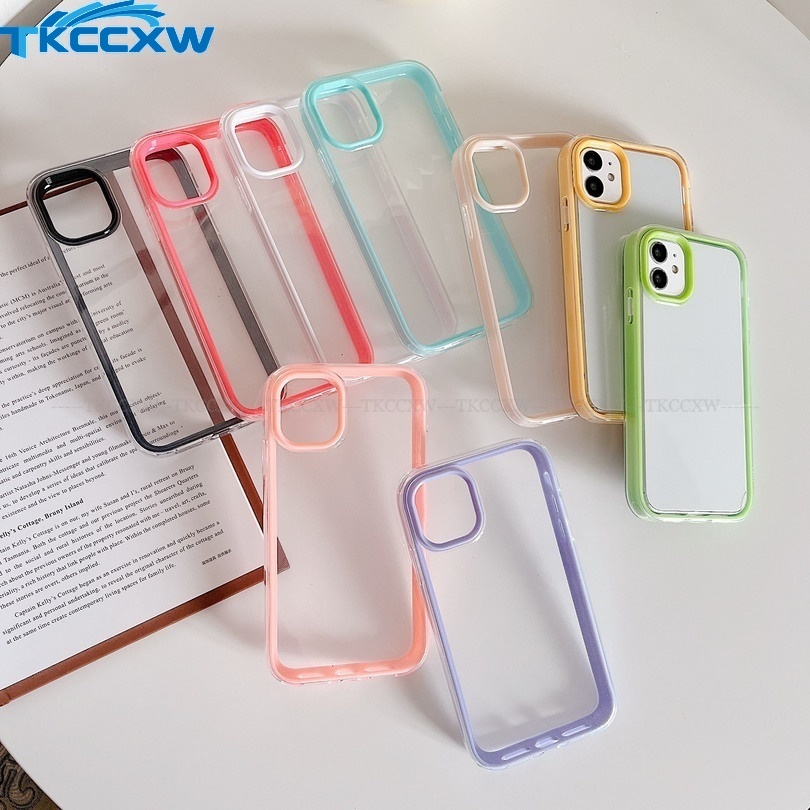 Ôp Điện Thoại Trong Suốt Màu Kẹo macaron Chống Sốc 3 Trong 1 Cho xiaomi mi 10 pro mi 9 pro mix 4 civi mi 11 ultra Ốp