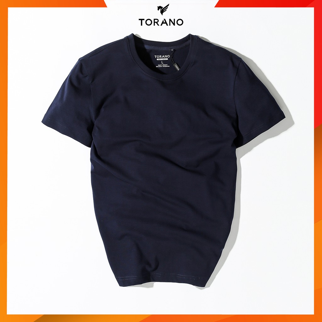 Áo thun nam TORANO ngắn tay trơn cổ tròn TS306 vải cotton mềm co giãn | BigBuy360 - bigbuy360.vn