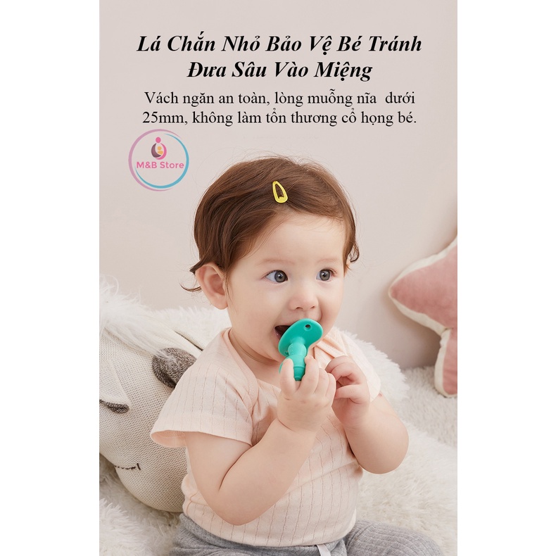 Bộ Muỗng Nĩa Tay Cầm Ngắn Silicon Mềm - KUB