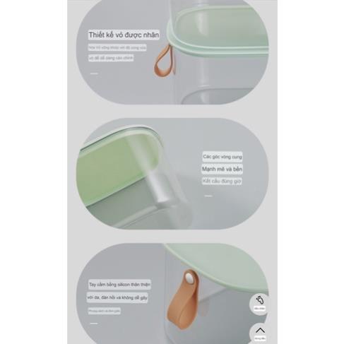 Hộp đựng thực phẩm Ecoco cao cấp nắp siêu kín 100% | Hộp lạnh bảo quản thức ăn tay cầm silicon mẫu mới