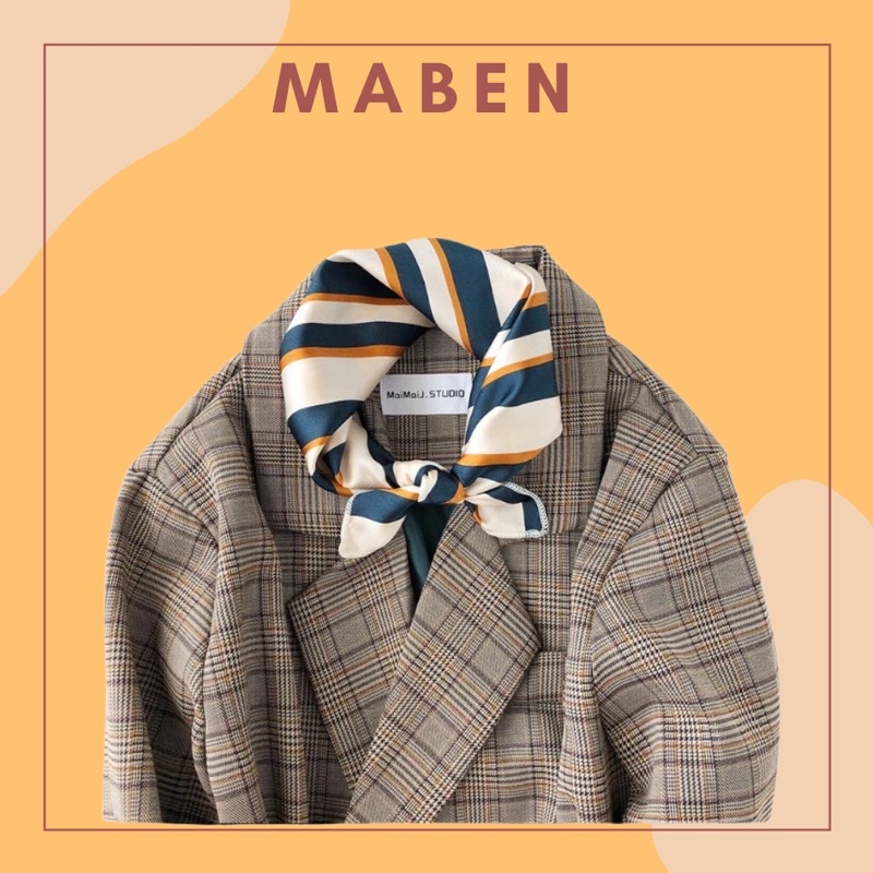 Khăn turban vuông size 50x50cm vải satin có ảnh thật - Maben