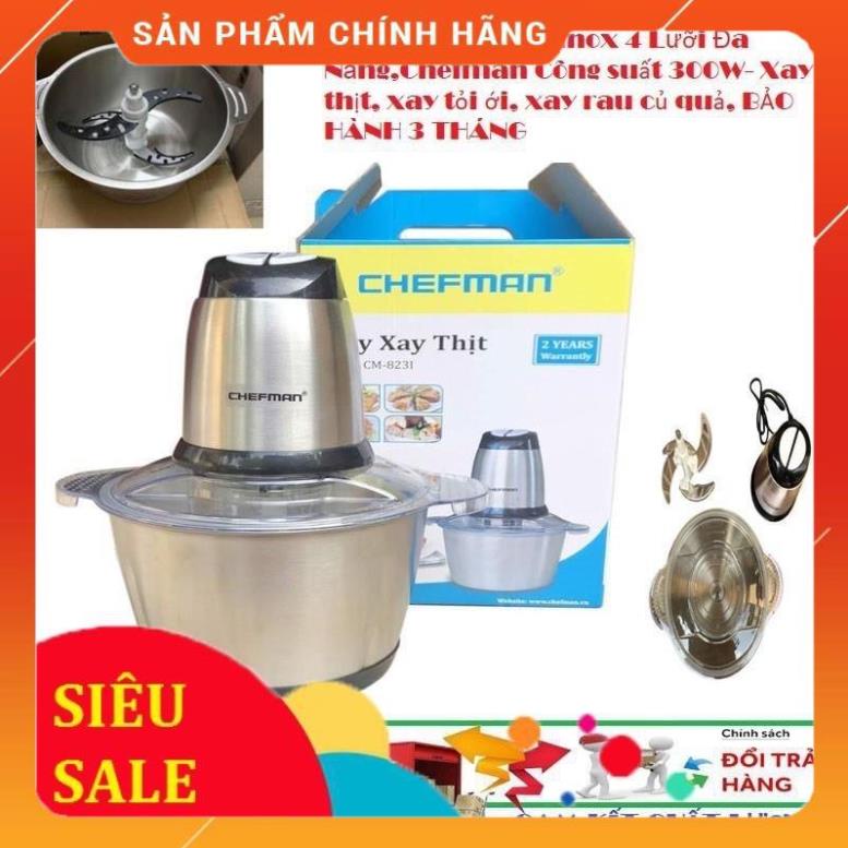 Máy xay thịt Chefman cối inox CM-822i | CM-822N, Hàng chính hãng - Bảo hành 12 tháng BM