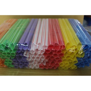 Bịch 500g ống hút trà sữa đen/màu