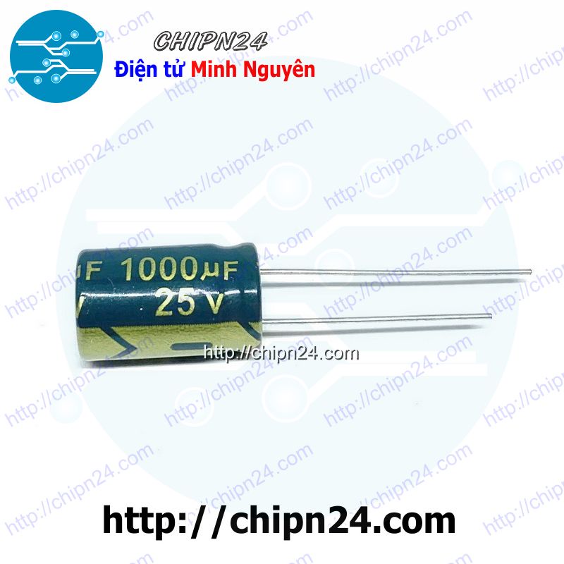 [5 CON] Tụ hóa 1000uF 25V (10x17mm)