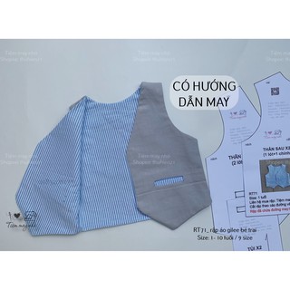 RT71_CÓ HD MAY_rập giấy may áo gile bé trai