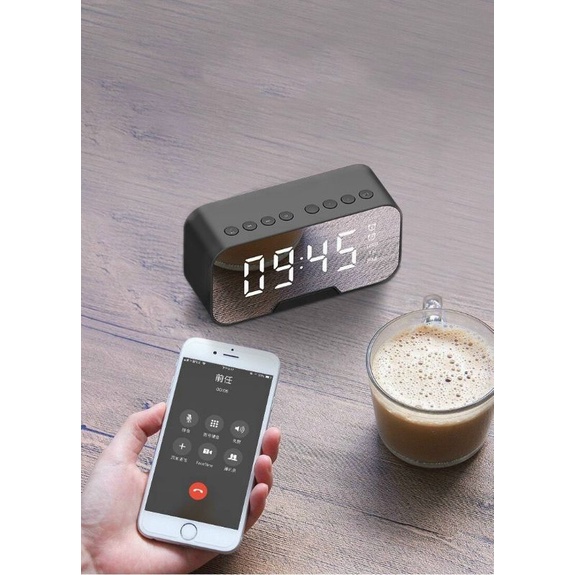 Loa bluetooth mini kèm đồng hồ báo thức HT0095