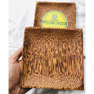 Dĩa gỗ dừa hình vuông