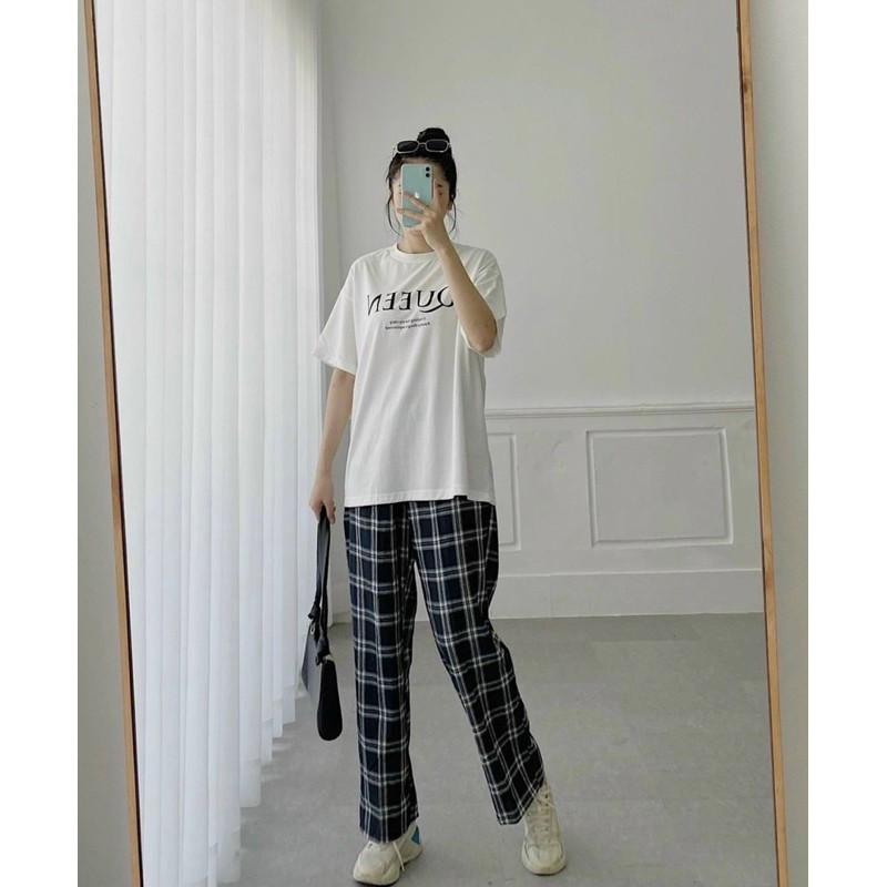[FREESHIP - HÀNG LOẠI 1] SET KẺ ÁO COTON MIX QUẦN SUÔNG SIÊU HOT