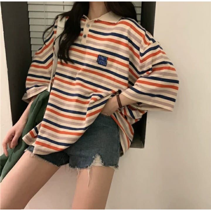 [ORDER]- Áo polo kẻ ngang ulzzang