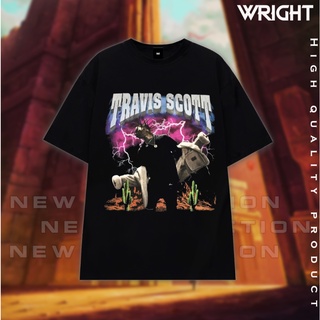 Áo thun Thunder Sấm Sét phong cách Rapper 2021 Travis Scott form rộng 100% cotton