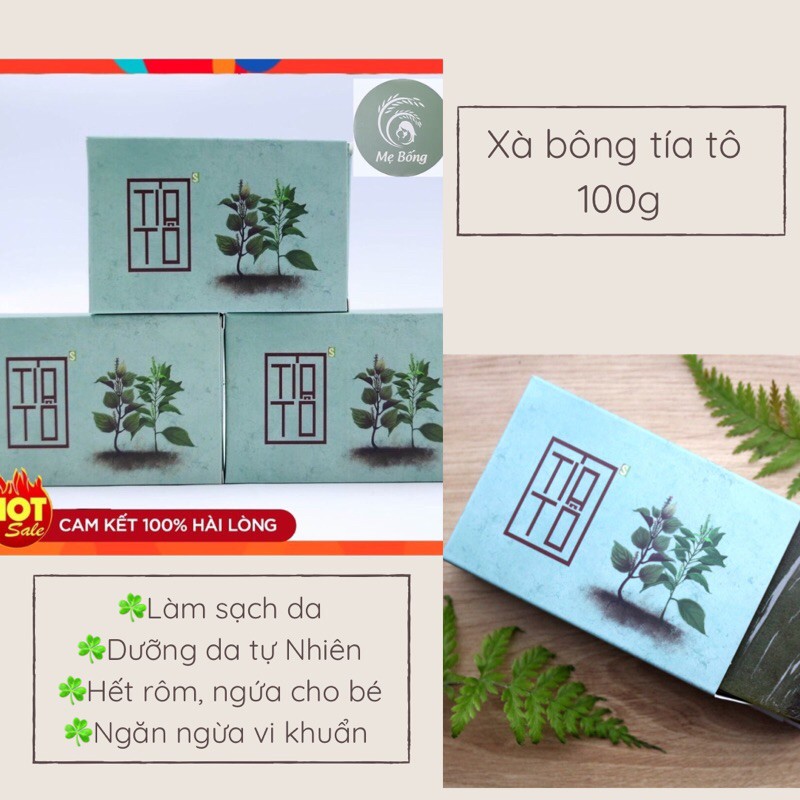 Xà bông tía tô làm sạch da, giảm ngứa, mẩn đỏ