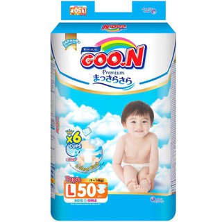 Bỉm Goon Premium Dán (S64/M60/L50/XL56/Quần M58/L46/XL42/XXL36) :