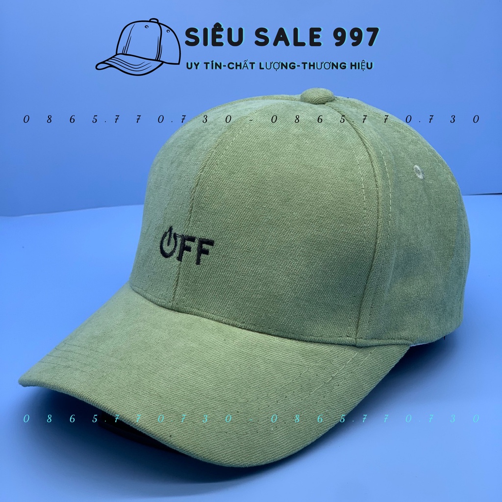 NÓN KẾT NHUNG THÊU CHỮ OFF NHIỀU MÀU THỜI TRANG CÁ TÍNHH UNISEX FORM NAM NỮ