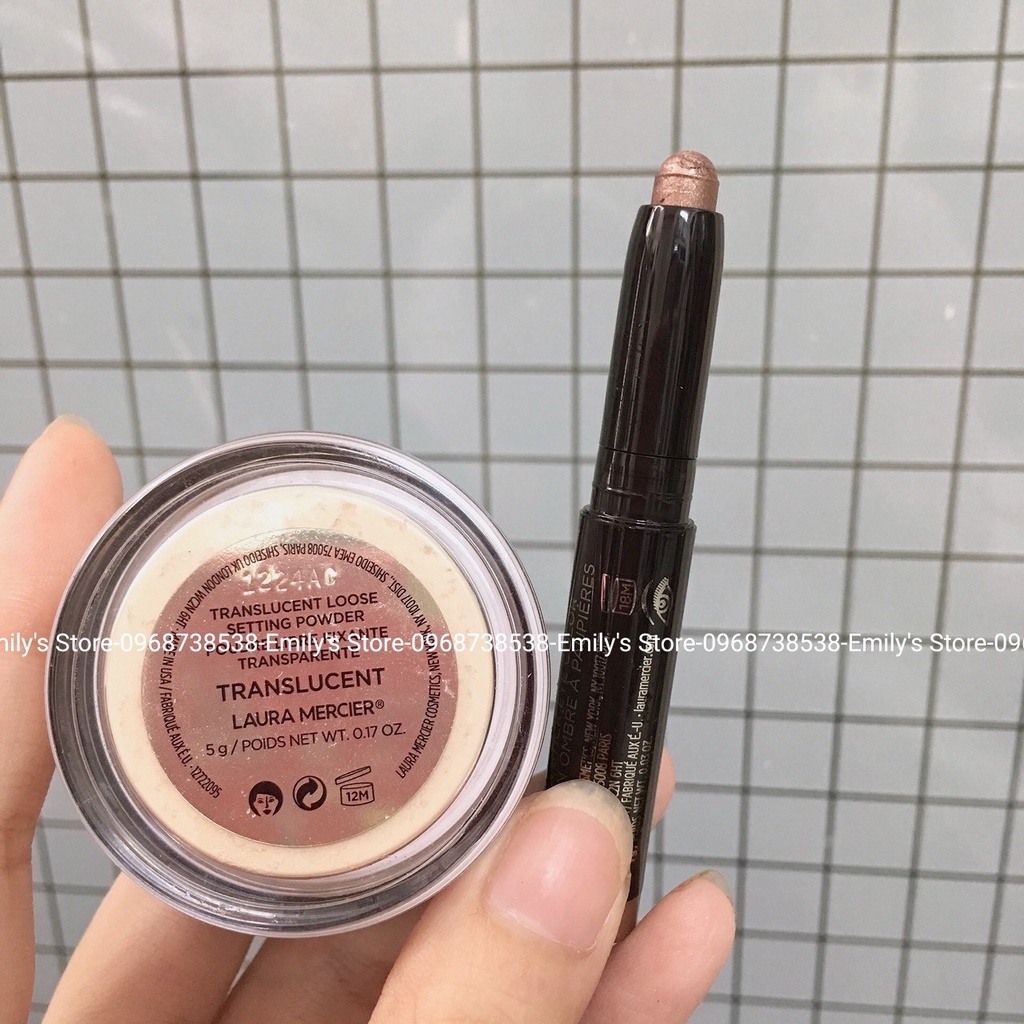 Set Phấn Phủ Bột Và Bút Nhũ Kẻ Mắt Laura Mercier mini