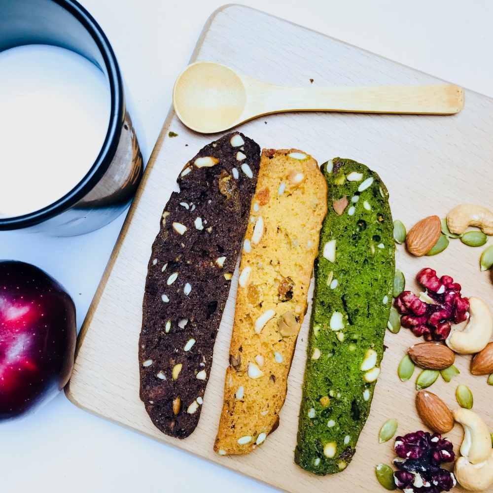 Biscotti nguyên cám mix 3 vị - Bánh ăn kiêng | BigBuy360 - bigbuy360.vn