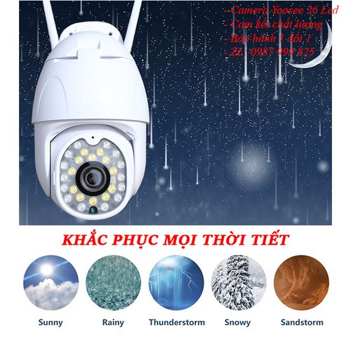 camera yoosee ngoài trời ip wifi 26 led full HD 1080 giám sát gia đình chống nước