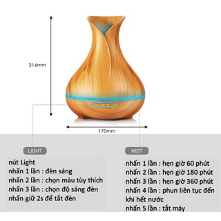 Máy khuyếch tán tinh dầu hoa tuylip kèm điều khiển từ xa