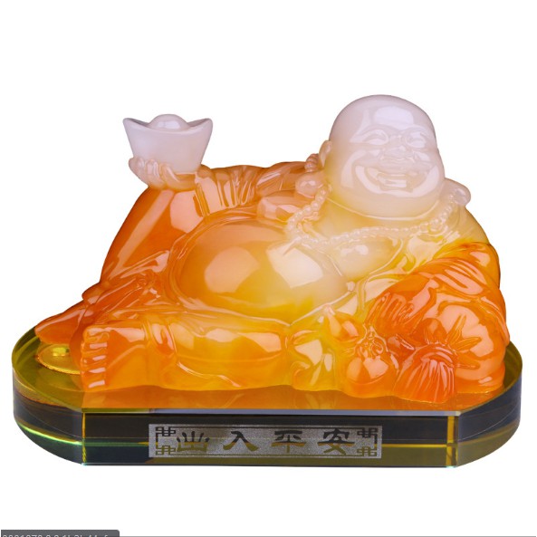 Tượng Phật Di Lạc, Để taplo decor trang trí xe ô tô đi đường bình an, may mắn - tặng kèm lọ tinh dầu thơm phòng