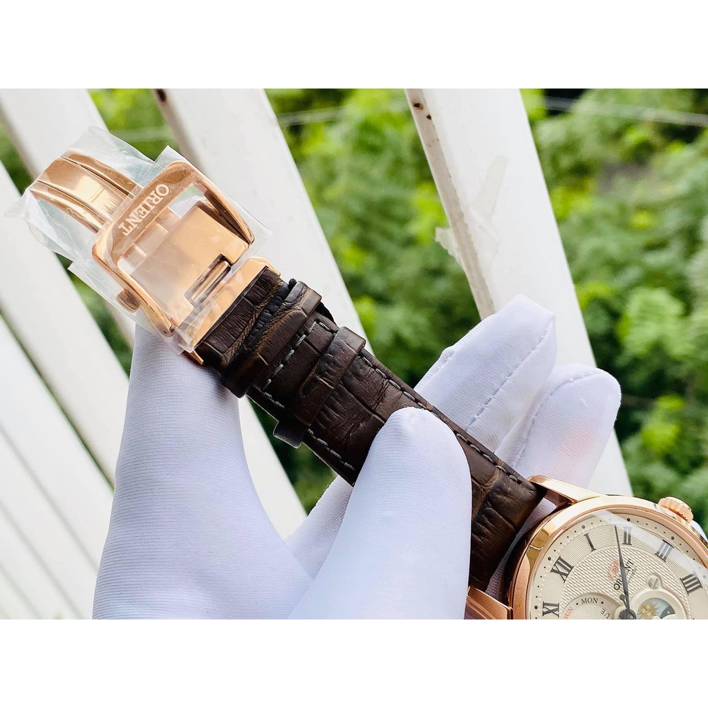 Đồng hồ nam chính hãng Orient Sun and Moon Gen 3  SAK00001Y - Máy cơ tự động - Kính Sapphire - Made In Japan