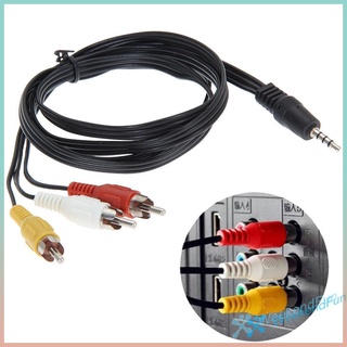 Cáp Chuyển Đổi Âm Thanh 3.5mm Sang 3 Rca 1.2m 4ft