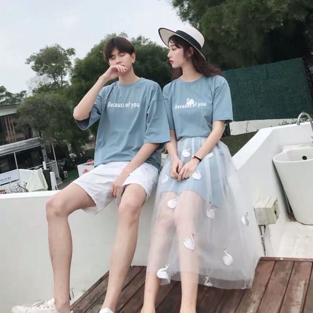 [ORDER] Set đồ đôi thiên nga xanh [ảnh thật ở cuối]