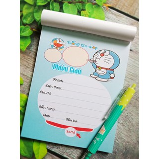 [CÓ SẴN] Phiếu giao hàng hình đoremon mới lạ