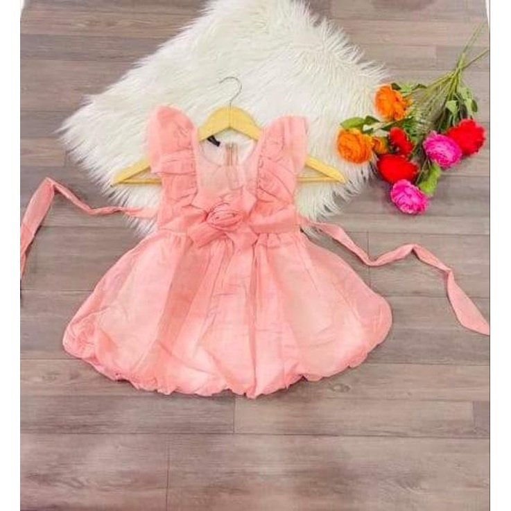 Đầm công chúa tay cánh tiên váy dáng bí siêu xinh cho bé gái 1 - 8 tuổi