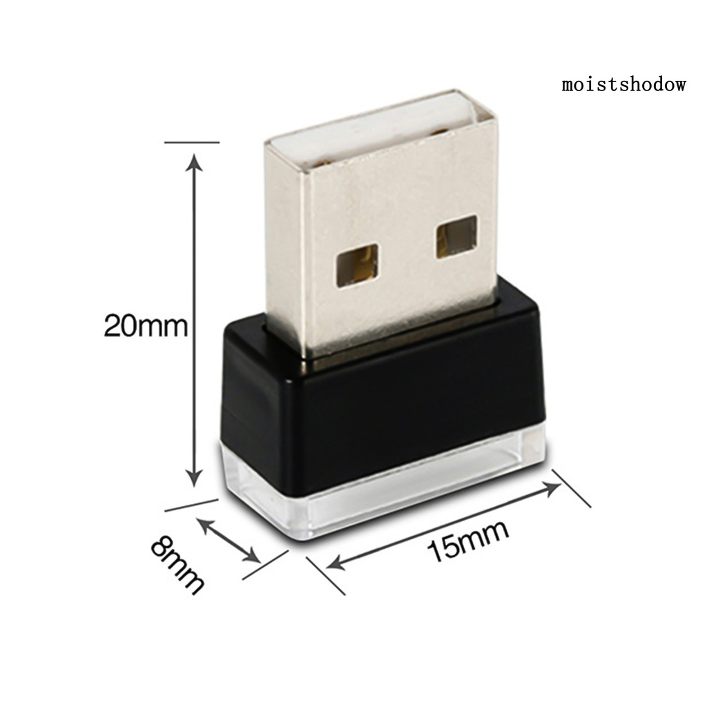 Đèn LED mini Mwcd 18mA 5V sạc USB tạo không khí trang trí nội thất xe hơi