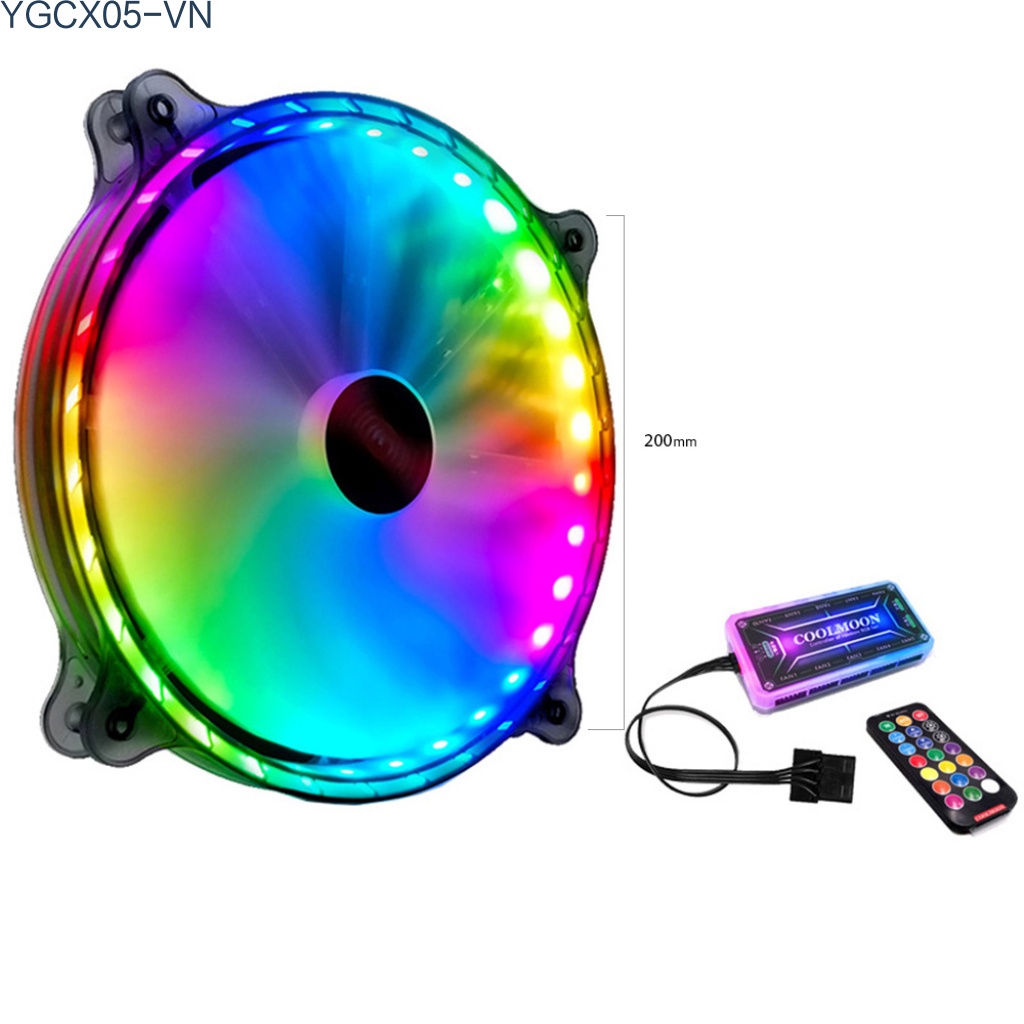 Quạt Tản Nhiệt 11 Cánh Màu Rgb Cỡ Lớn Không Gây Tiếng Ồn Kèm Điều Khiển Từ Xa Tiện Dụng | BigBuy360 - bigbuy360.vn