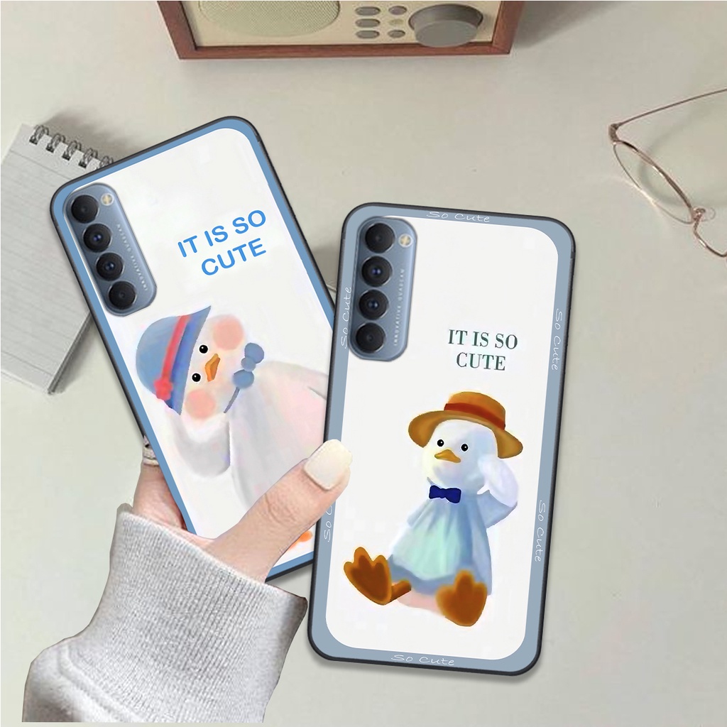 Ốp Oppo Reno 4 / Reno 4 Pro / Reno 4 bộ hình cute dễ thương gấu thỏ xinh xắn vẽ tay lạ mắt