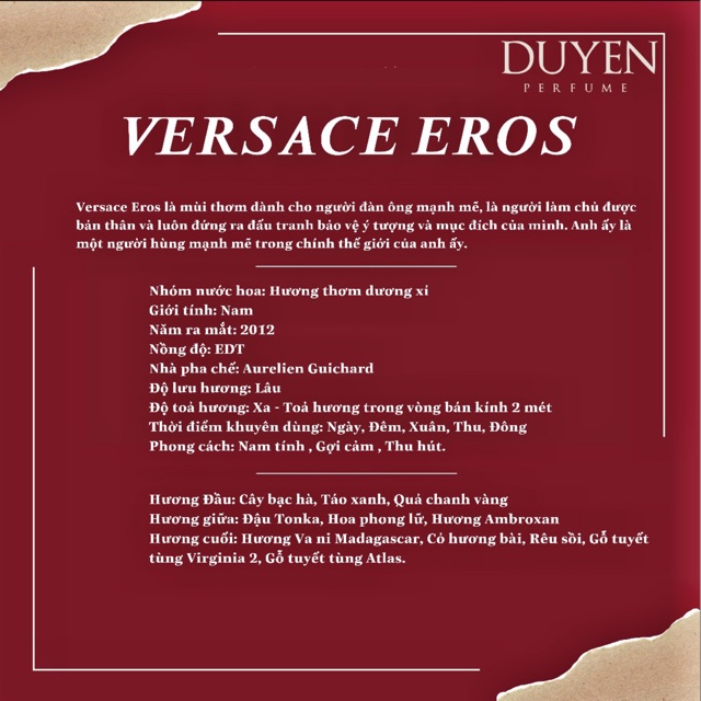Nước Hoa mini 20ml VERSACE EROS (Nam) | BigBuy360 - bigbuy360.vn