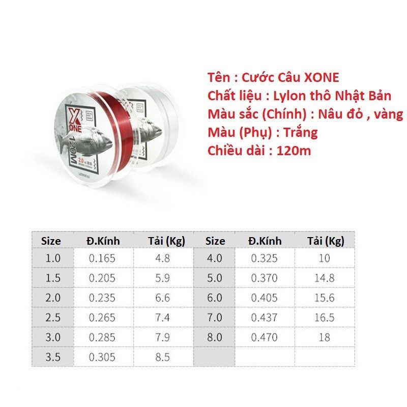 Cước Câu Cá Siêu Bền X-ONE Lynon Nhật Bản Tàng Hình Cắt Nước Nhanh